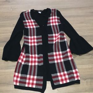 Venus Plaid Duster Cardigan Size XS